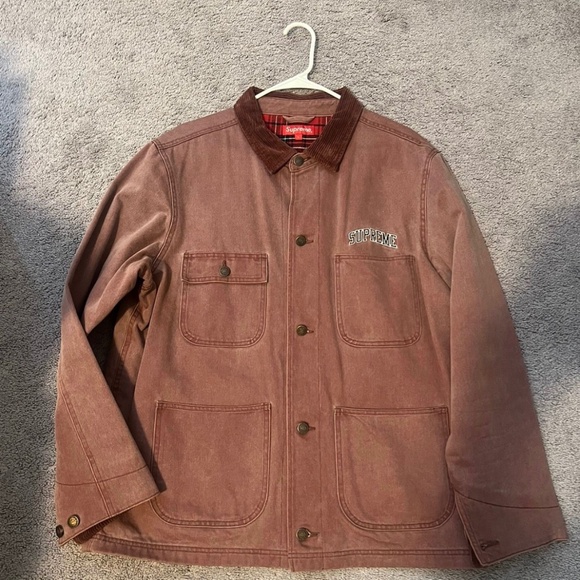 Supreme denim chore jacket dusty rose - Picture 1 of 2